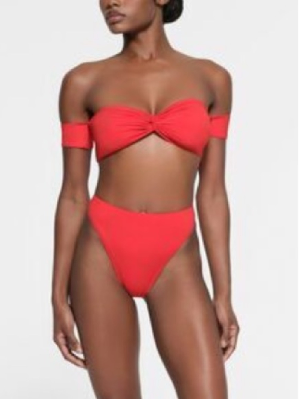 SKIMS Red Twisted Front Bikini Set
